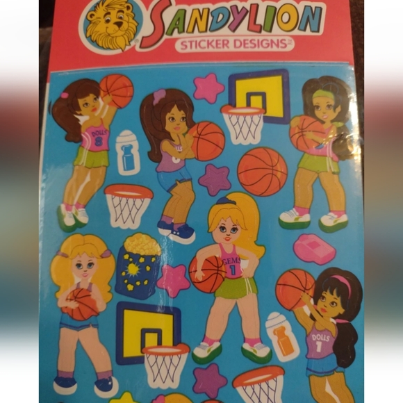 Vintage 2002 Sandylion Basketball Girl Stickers, New In Package, 2 sheets - Picture 4 of 5
